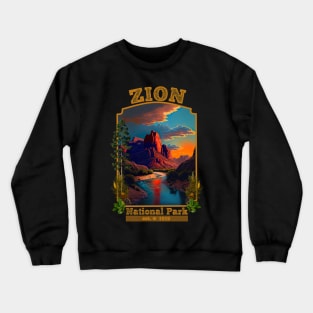 .Zion National Park Crewneck Sweatshirt